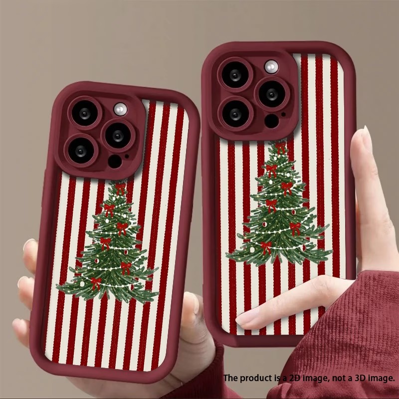 Phone Cases For Iphone 16 - セコイアのクリスマス柄、iPhone 18 Pro Max、17、16、15、14、13、12、11 Plus、Min、Air 17e、16e対応、耐衝撃保護ケース
