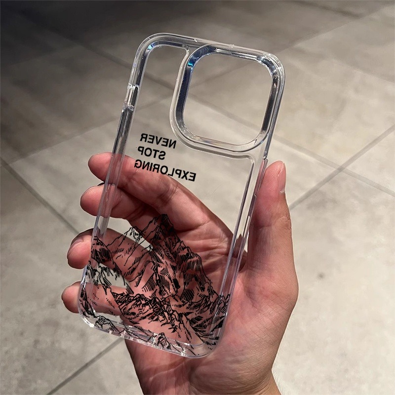 Phone Cases Iphone 13 - ネバーエクスプローリング マウンテンラインアート スマホケース iPhone 17 Air