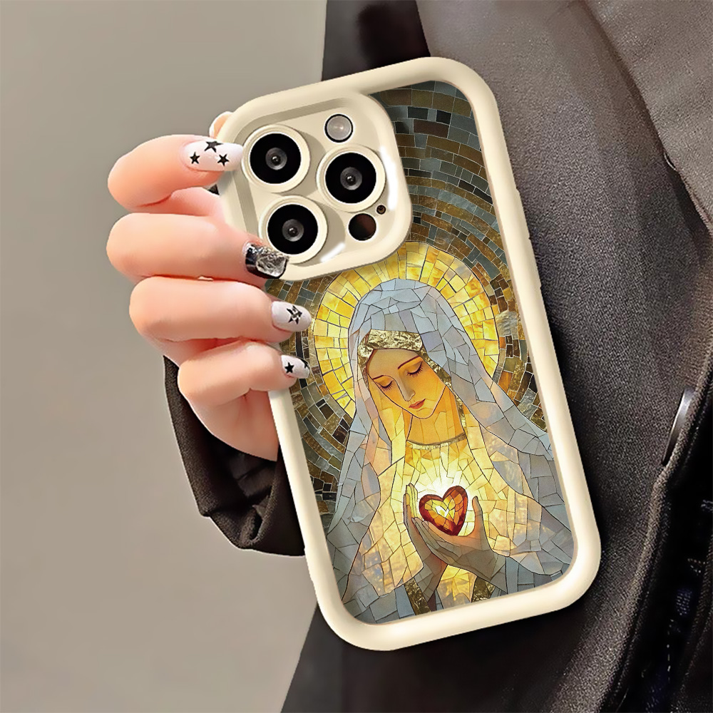 Phone Cases Xr Iphone - レトロな教会のステンドグラス風デザインのiPhone用ケース。対応機種：iPhone 18、17、16、15、14、13、12、11 Pro Max、X、XS、XR、7、8 Plus、SE 2022、Apple