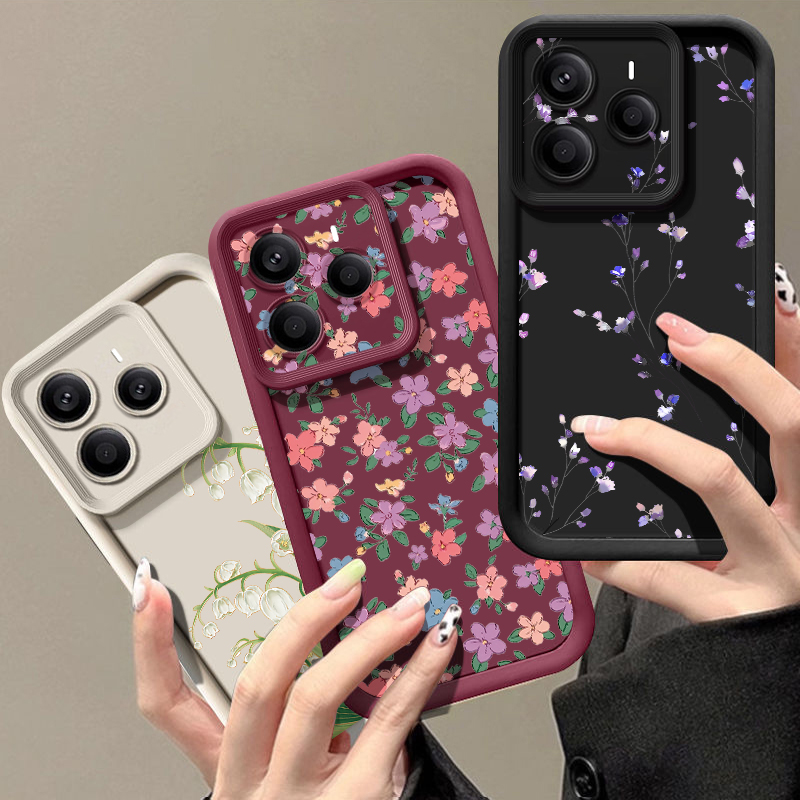Phone Cases Xiaomi 15 - カラーフラワーパターンTPUスマホケース Xiaomi Redmi Note 15 14