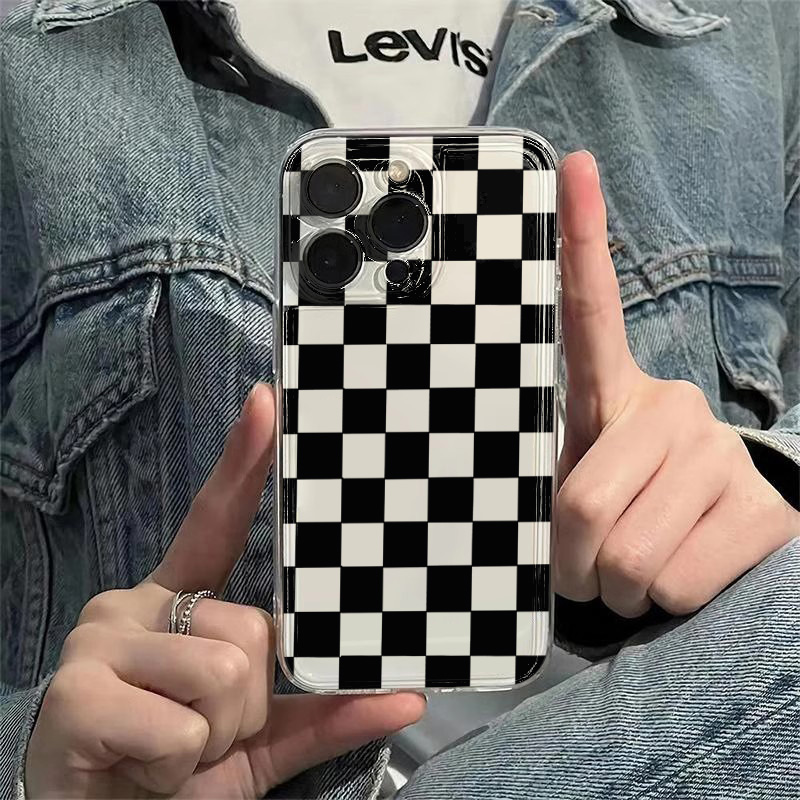 スペースブラックの格子柄スマホケース Xiaomi 15 U - Phone Cases Xiaomi 15 のレビューと価格