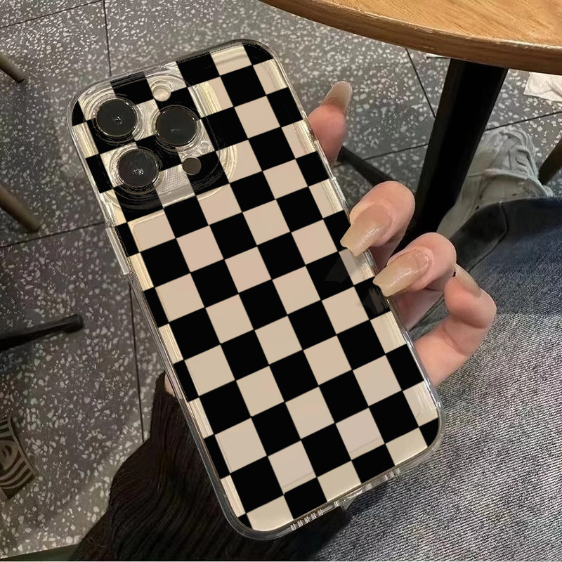 スペースブラックの格子柄スマホケース Xiaomi 15 U - Phone Cases Xiaomi 15 のレビューと価格