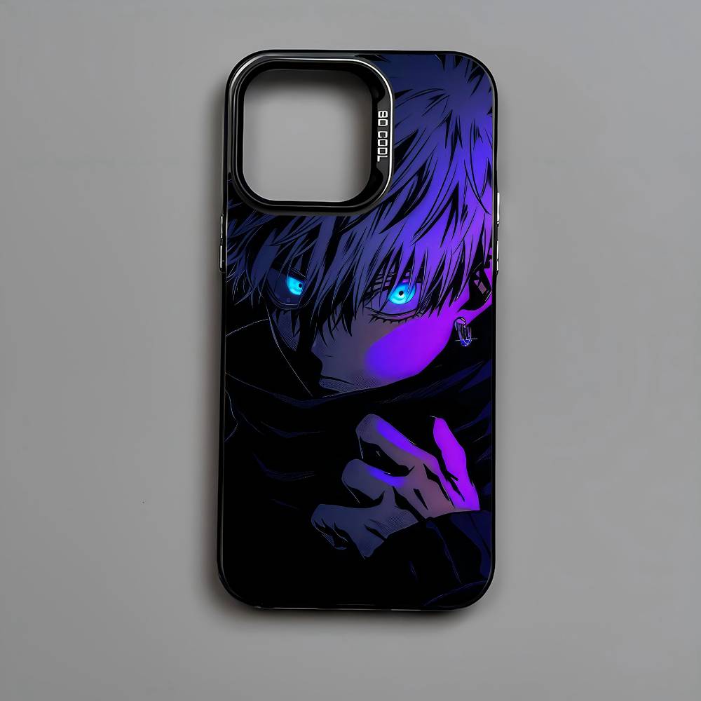 五条悟 呪術廻戦 アニメ カラフル スマホケース シルバー  - Phone Cases Jujutsu Kaisen のレビューと価格