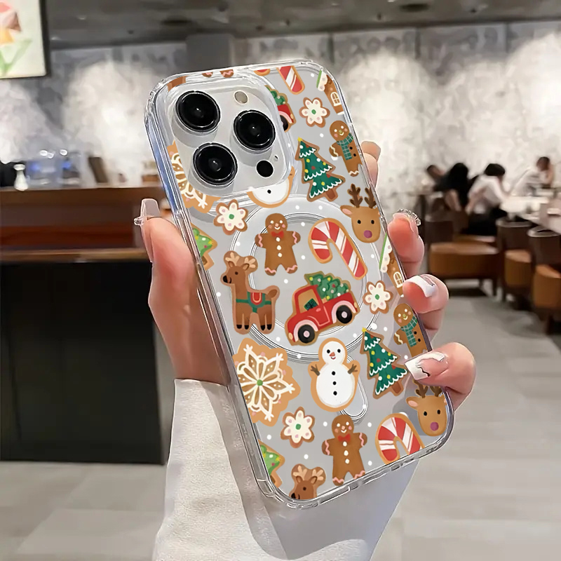 マグネット式のかわいい雪だるまスティックトラックツリークリア - Phone Cases Iphone 13 のレビューと価格