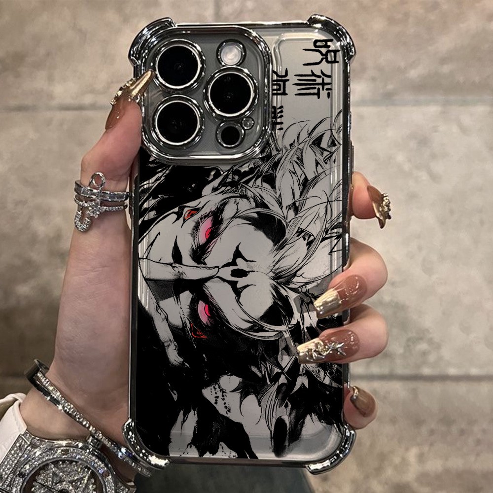 アニメ「呪術廻戦」五条悟メッキ加工スマホケース Huawei - Phone Cases Jujutsu Kaisen のレビューと価格